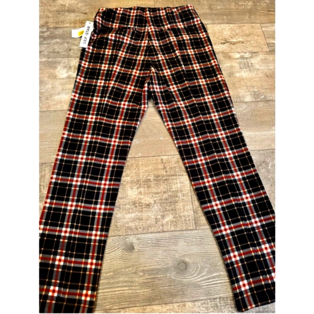 Lily Star Plaid Slim Pants NWT